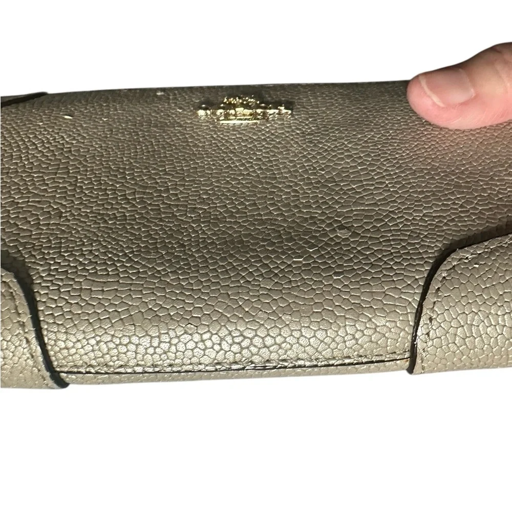 Coach Gold Textured Wallet - Picture 10 of 15